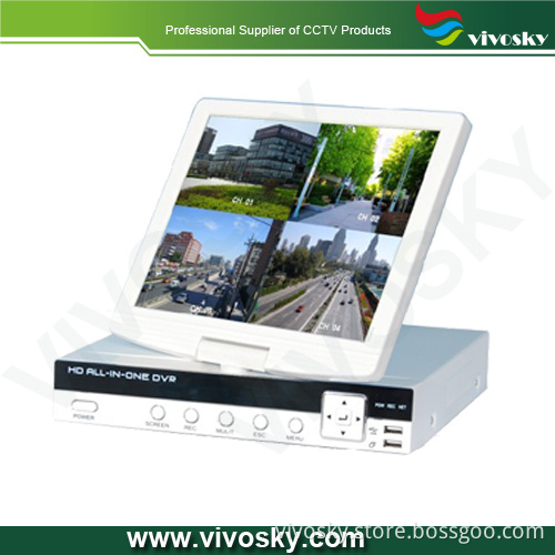 4CH H. 264 DVR with 10.5 Inch LCD Monitor (VSDVR-L504)